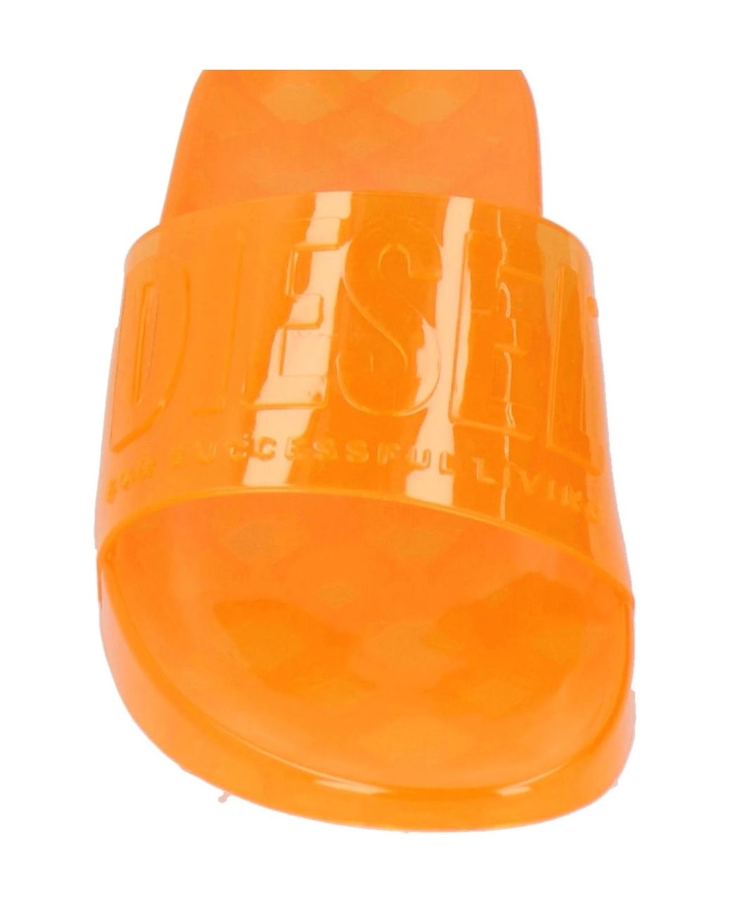 DIESEL Orange Simple Rubber Slippers