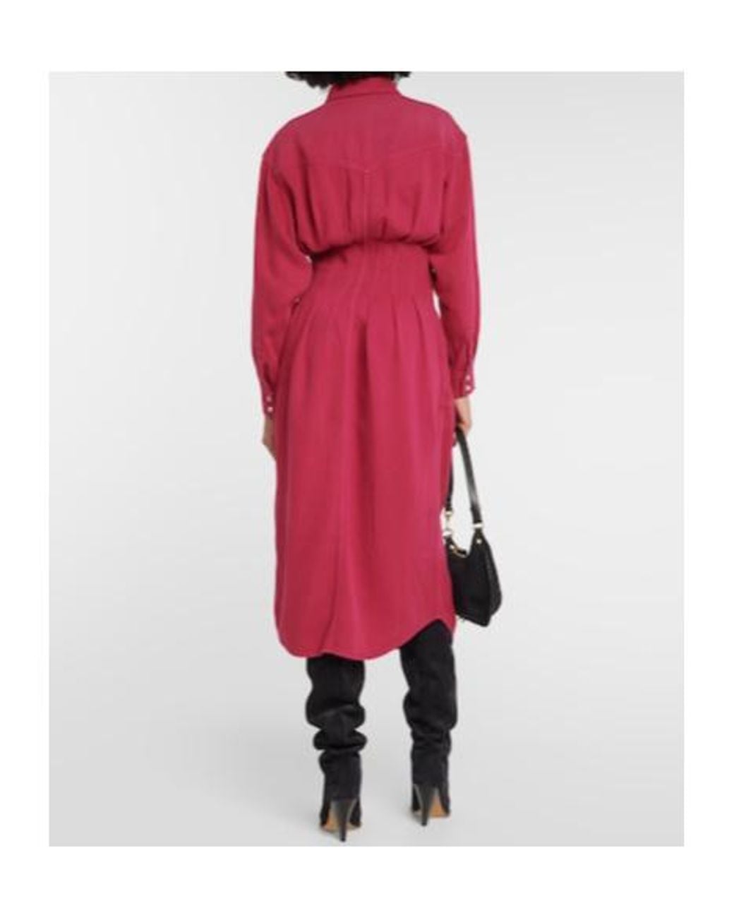 Isabel Marant Red Tomia Tencel Midi Dress