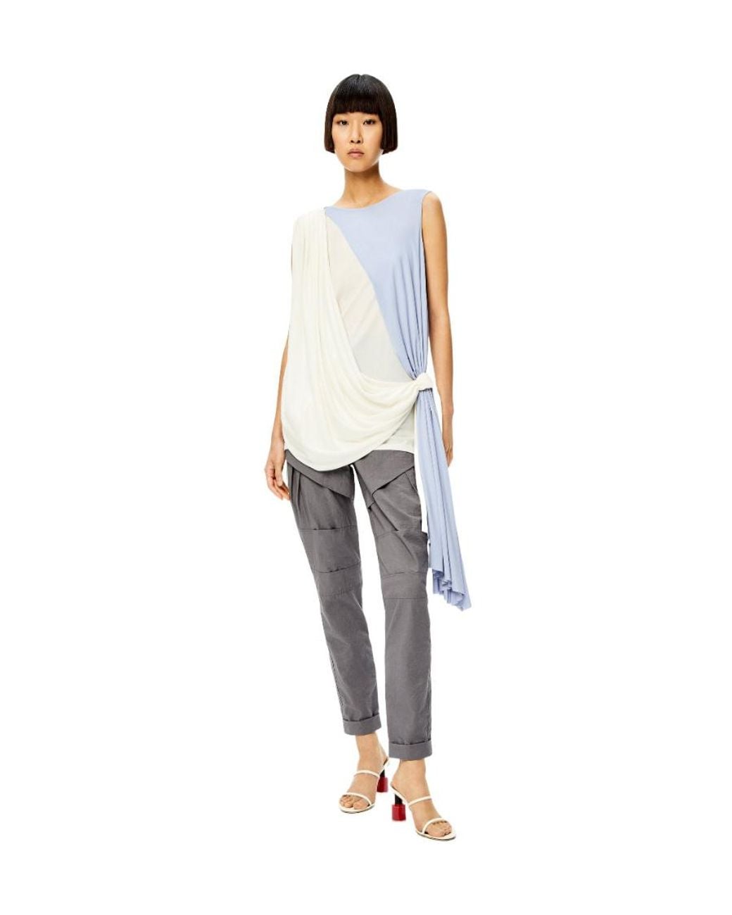 Loewe Gray Pleated Trousers
