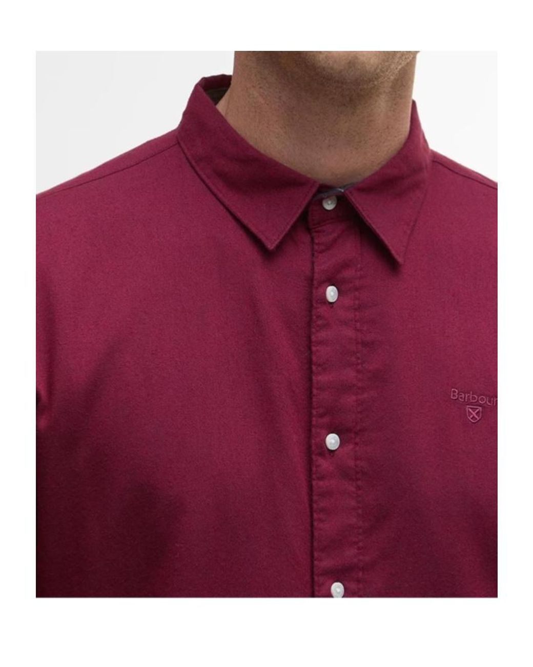 Barbour Red Sealane Relaxed Long-Sleeved Shirt for men