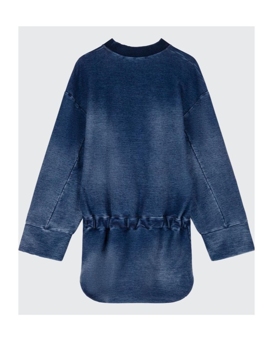 Barrow Blue Drop Shoulder Denim Dress