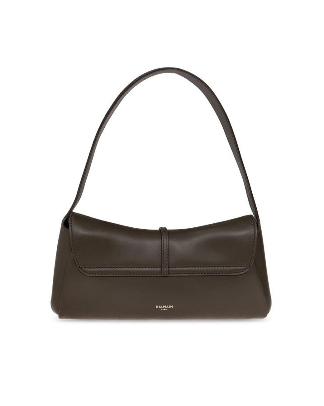 Balmain Brown Flap Shoulder Bag