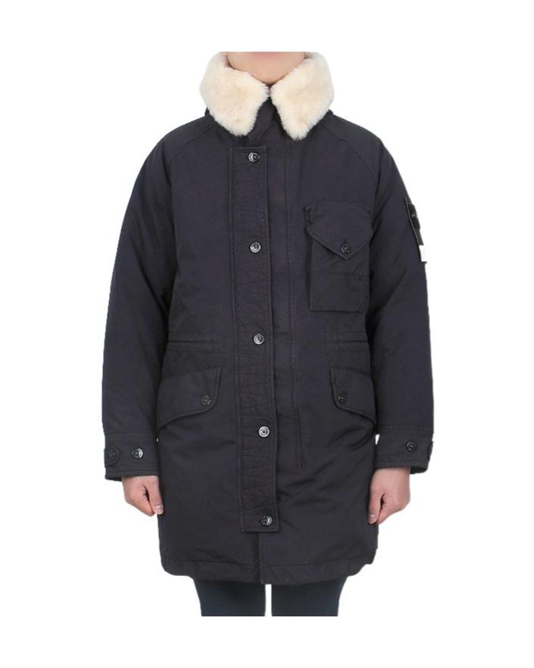 Stone Island Blue David-Tc Parka Coat for men