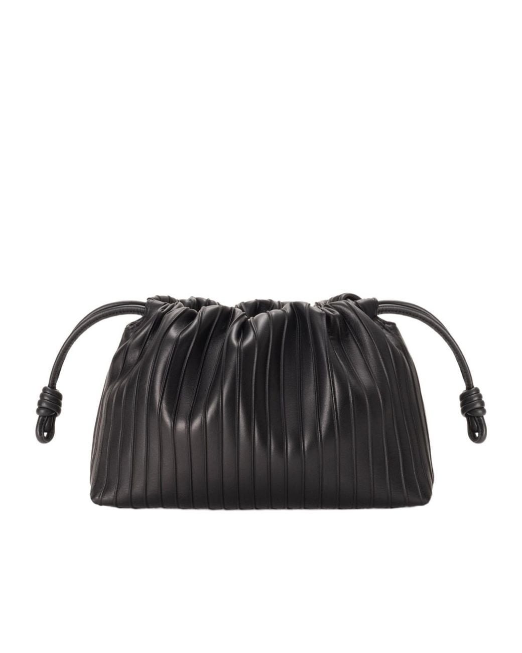 Loewe Black Medium Flamenco Pleats Purse