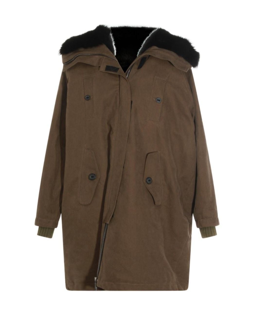 Dolce & Gabbana Brown Zip-Up Hooded Jacket