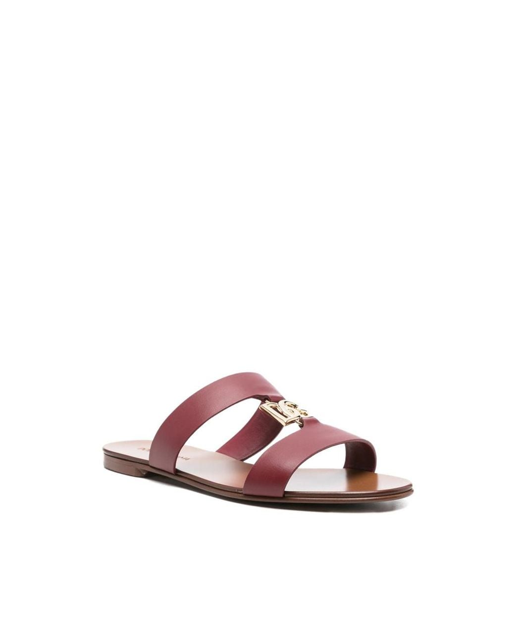 Dolce & Gabbana Pink Dg Logo Lettering Sliders
