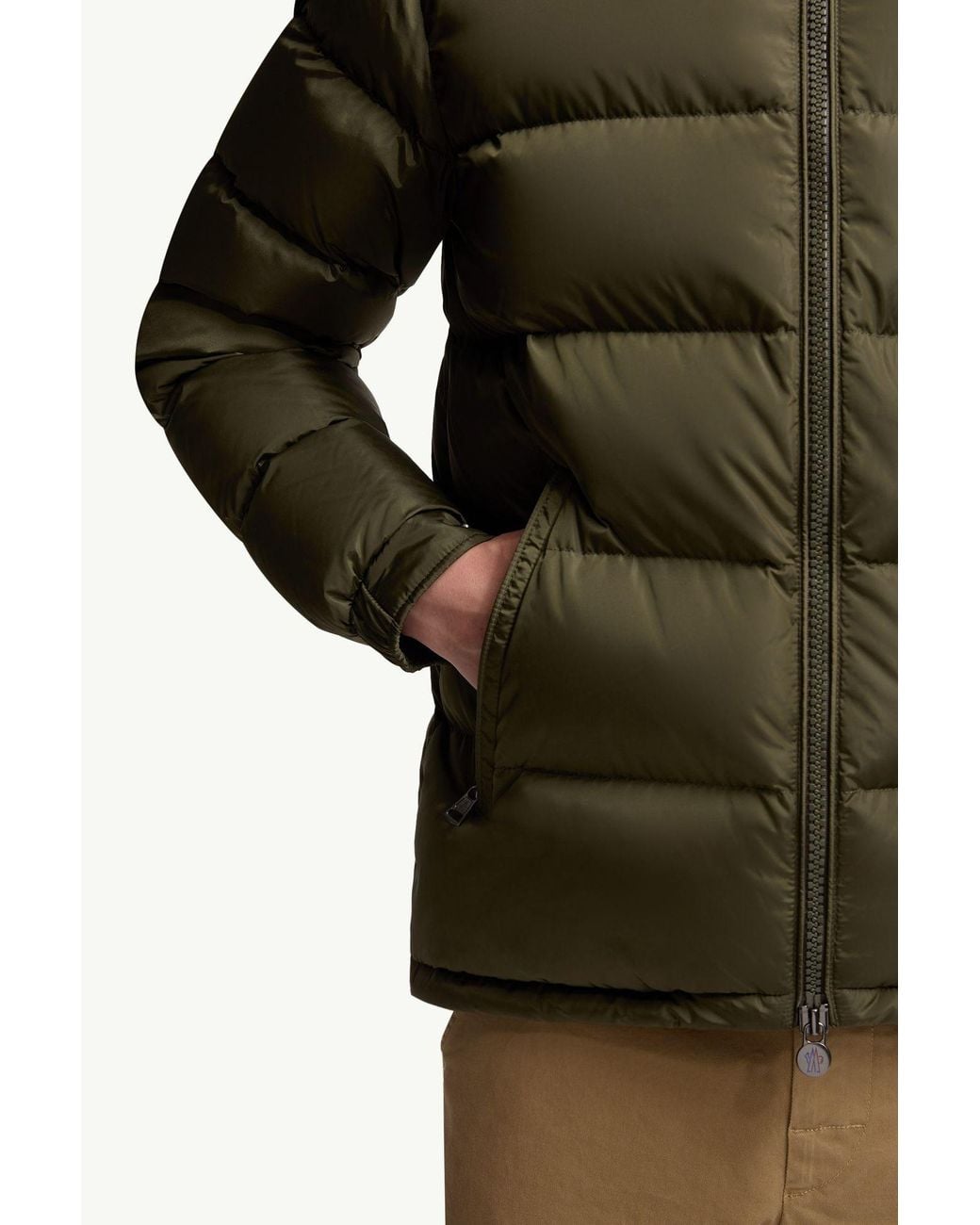 Moncler Green Maya Matte Short Down Jacket for men