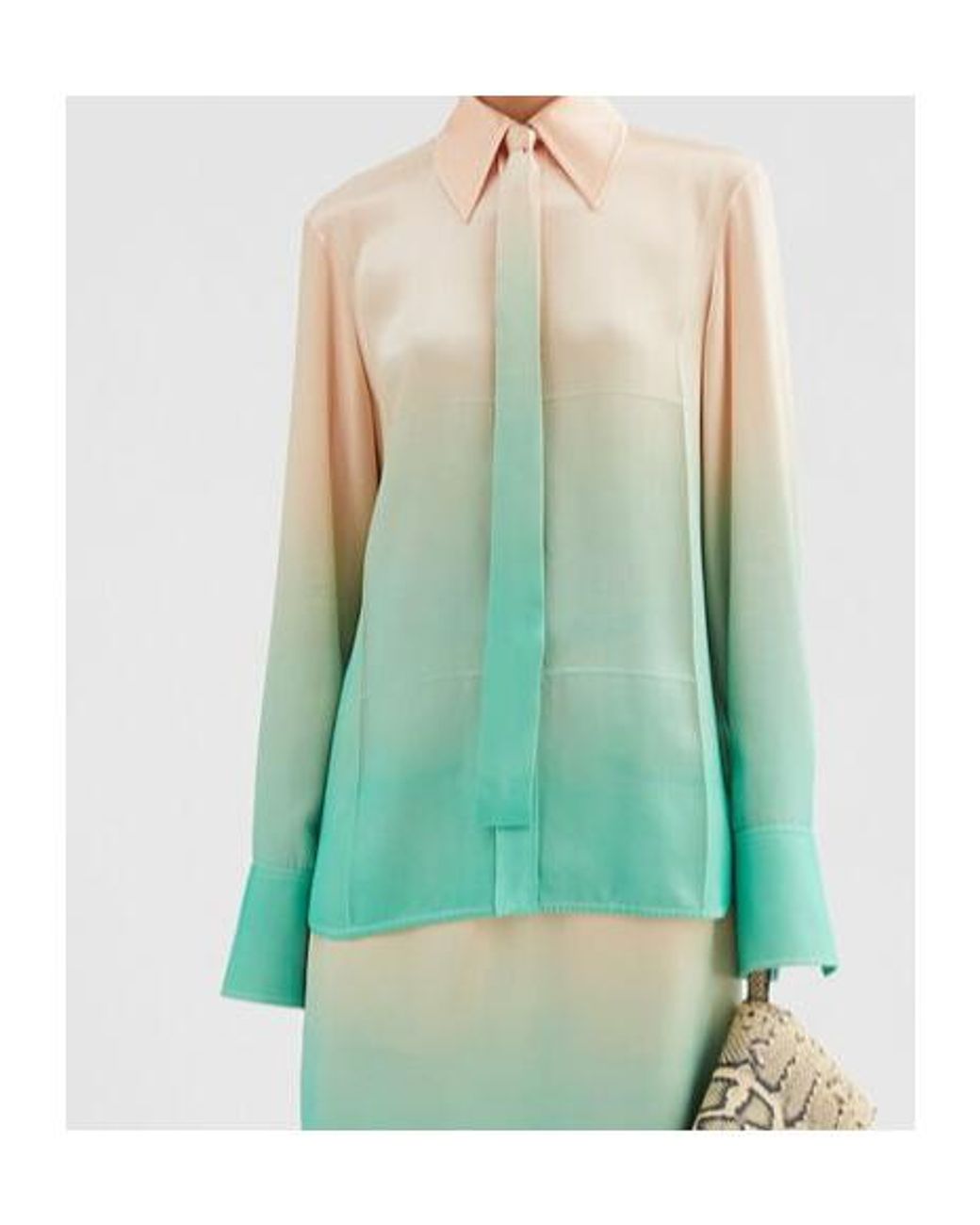 Jil Sander Green Shirt With Tie