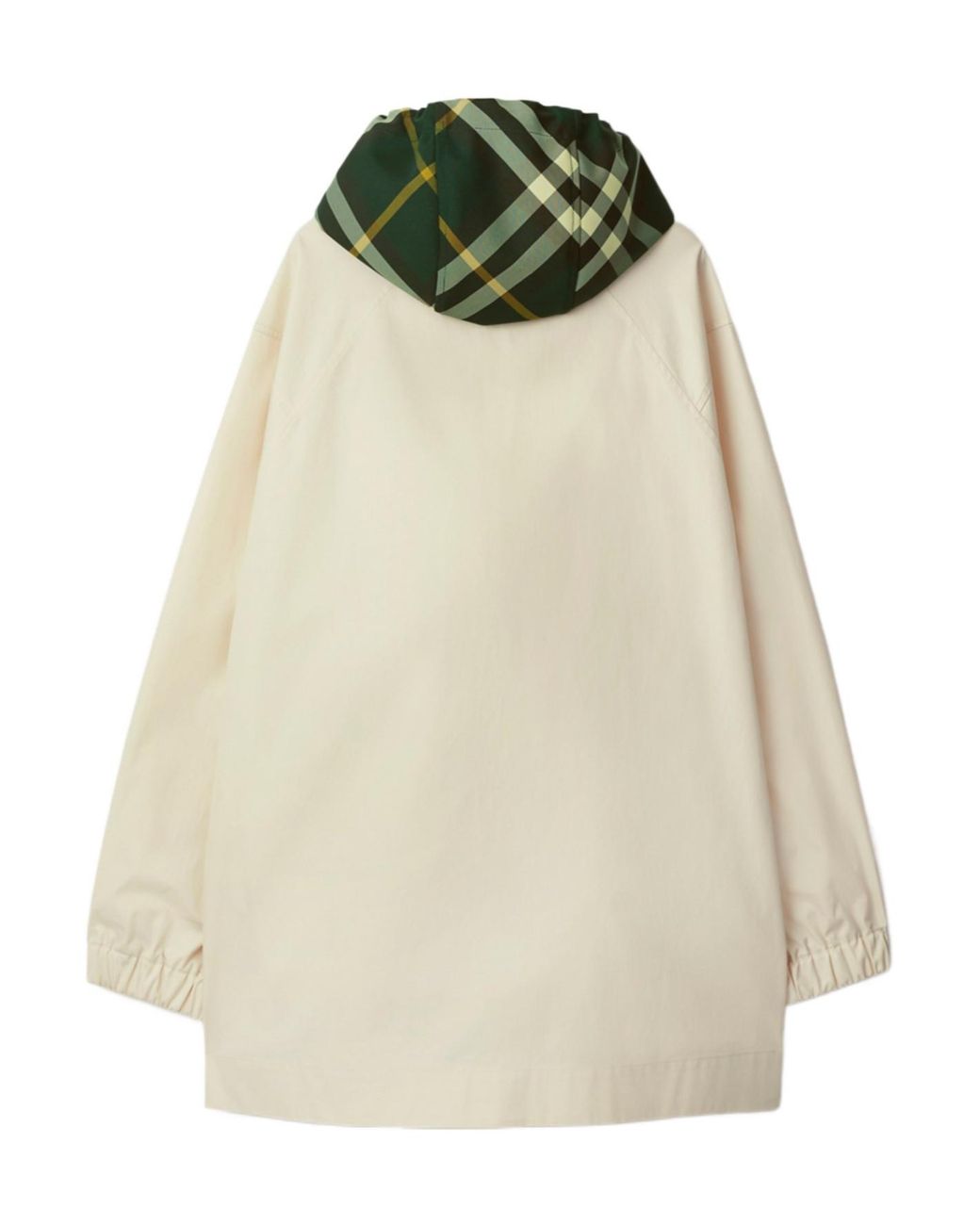 Burberry Natural Long-Sleeved Checkered Hooded Parka