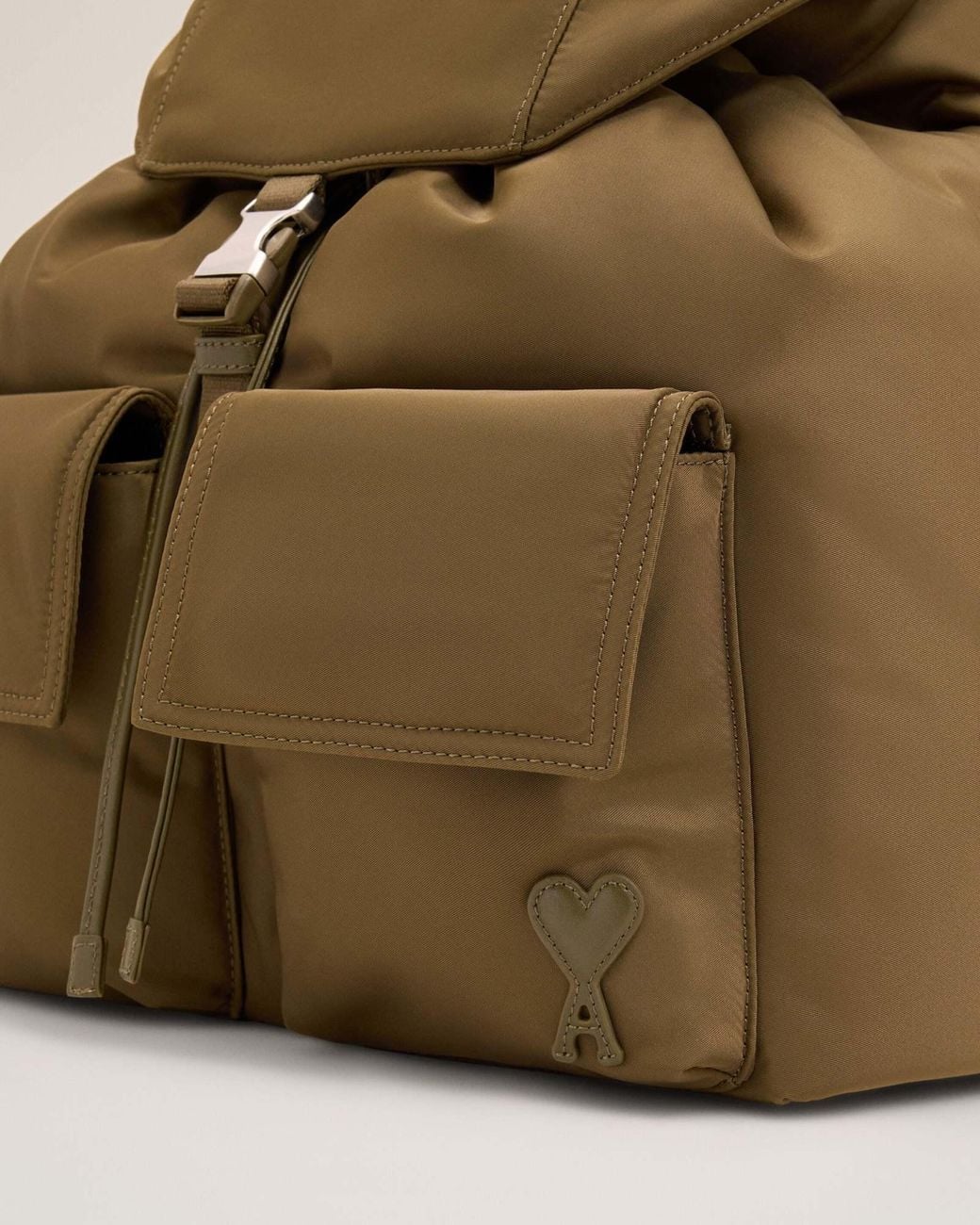 AMI Green Marcel Flap Backpack for men