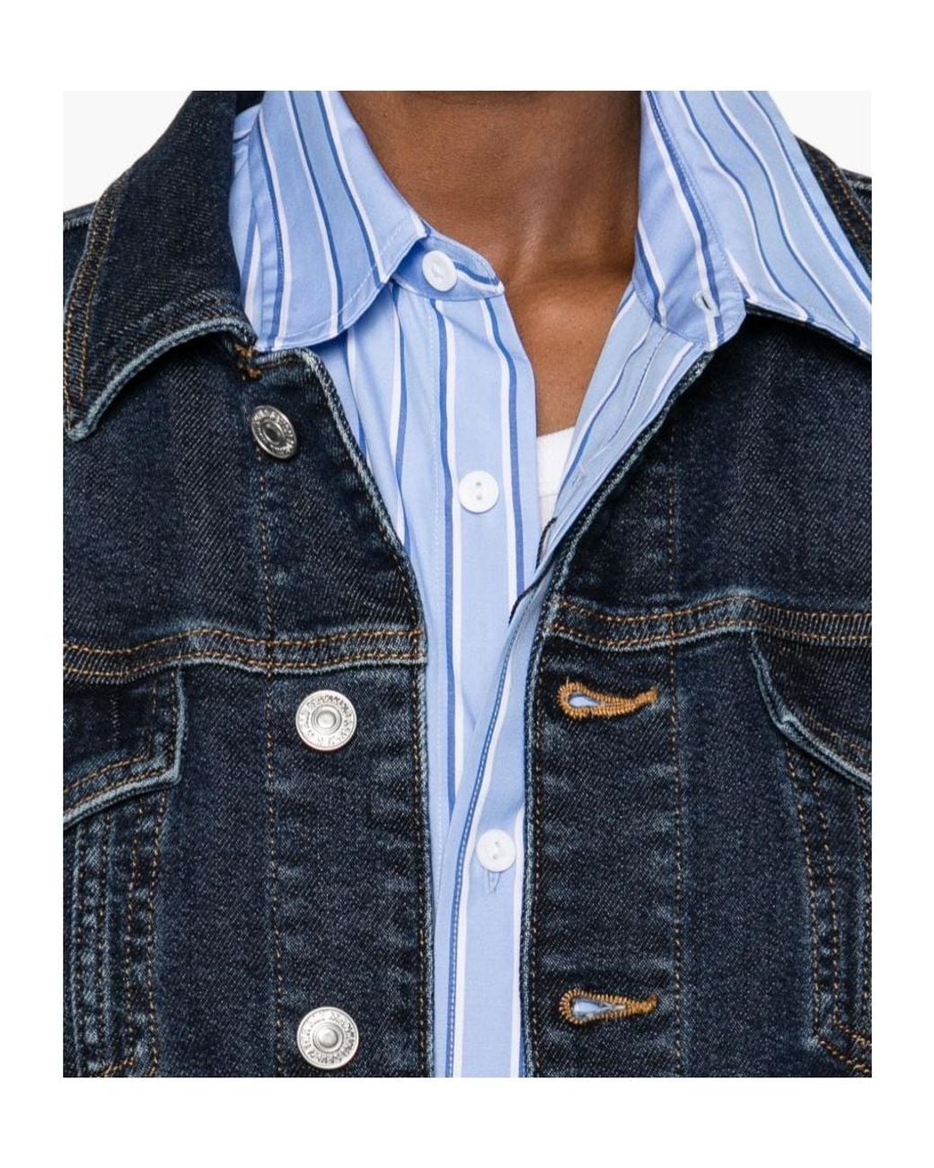 7 For All Mankind Blue Denim Jacket