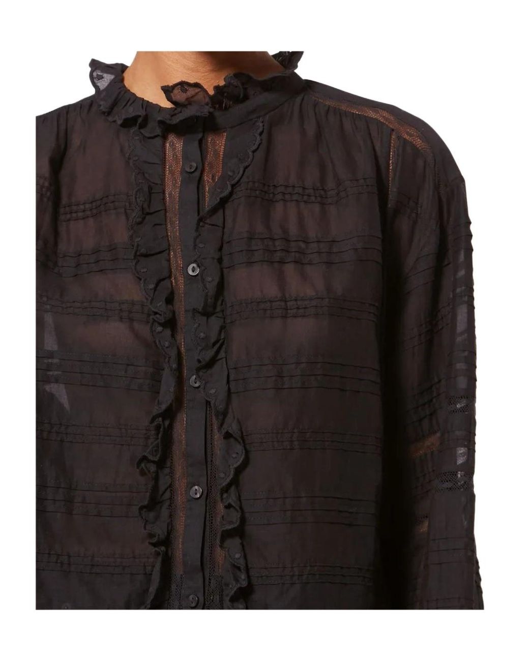 Isabel Marant Black Isabel Marant Étoile Peline Long-Sleeved Top
