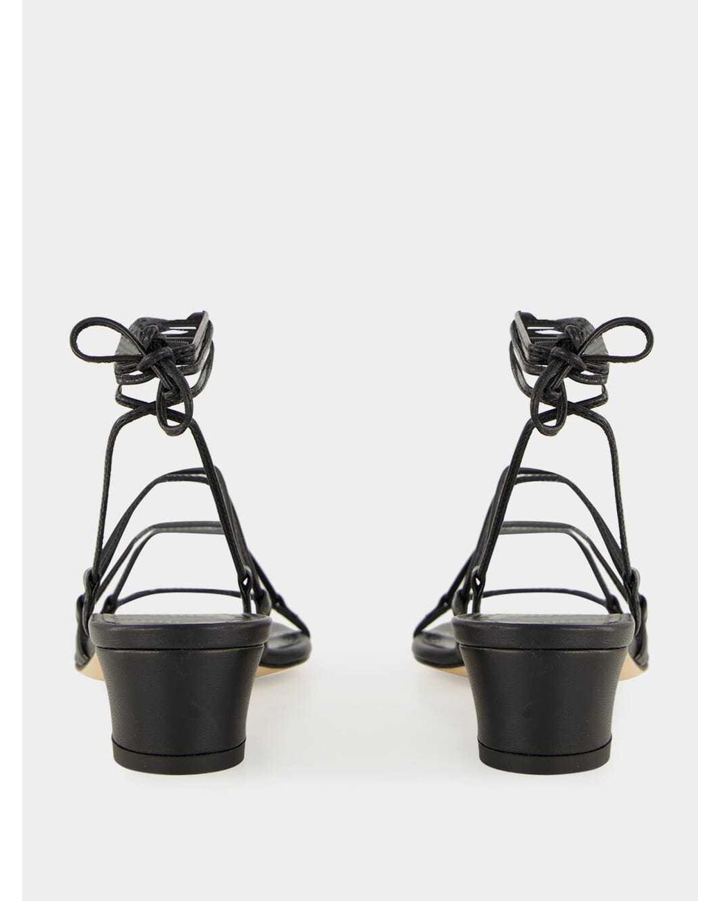 Manolo Blahnik Black Cross-Strap Sandals