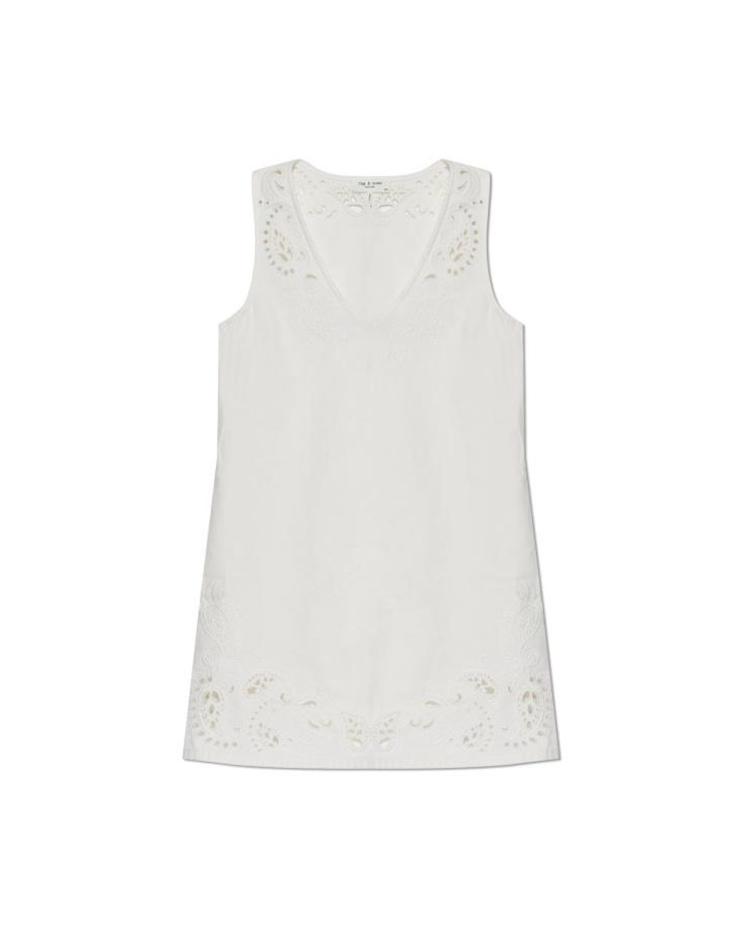 Rag & Bone White Sleeveless Dress