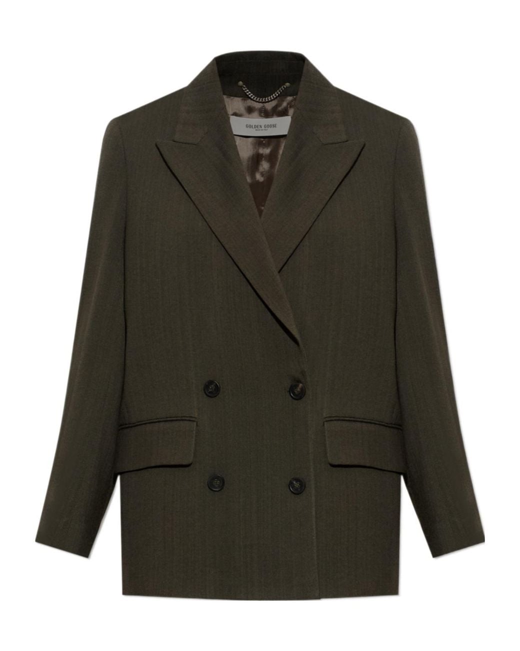 Golden Goose Deluxe Brand Green Double Breasted Blazer