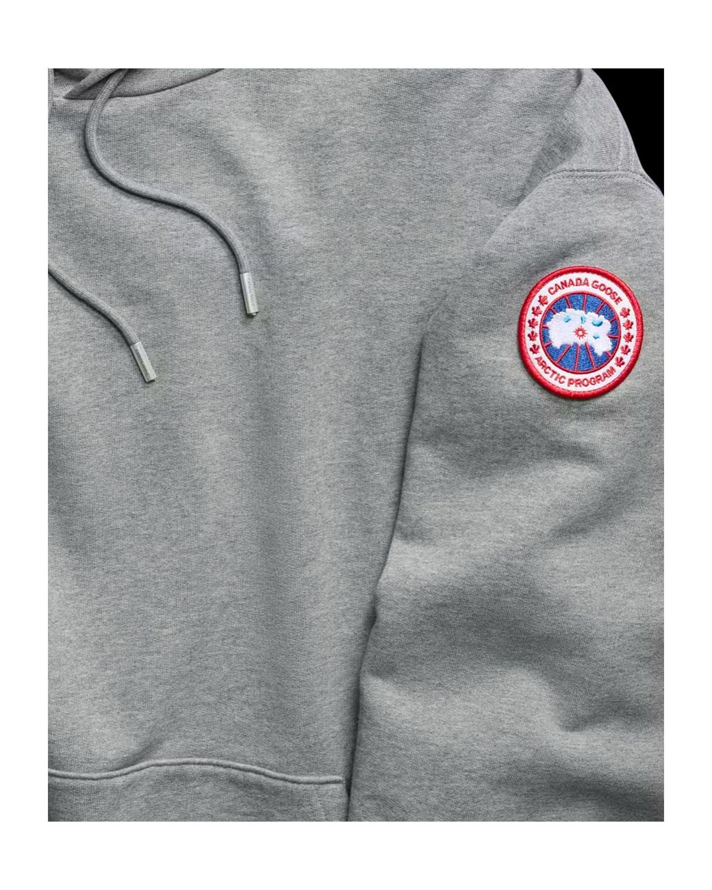 Canada Goose Gray Rove Drawstring Hoodie for men