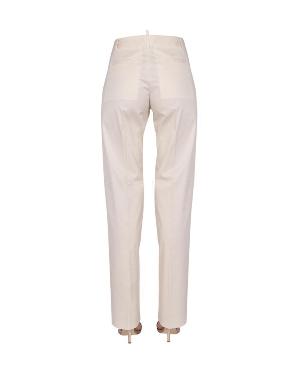 DSquared² Natural Pleat-Front Detail Pants