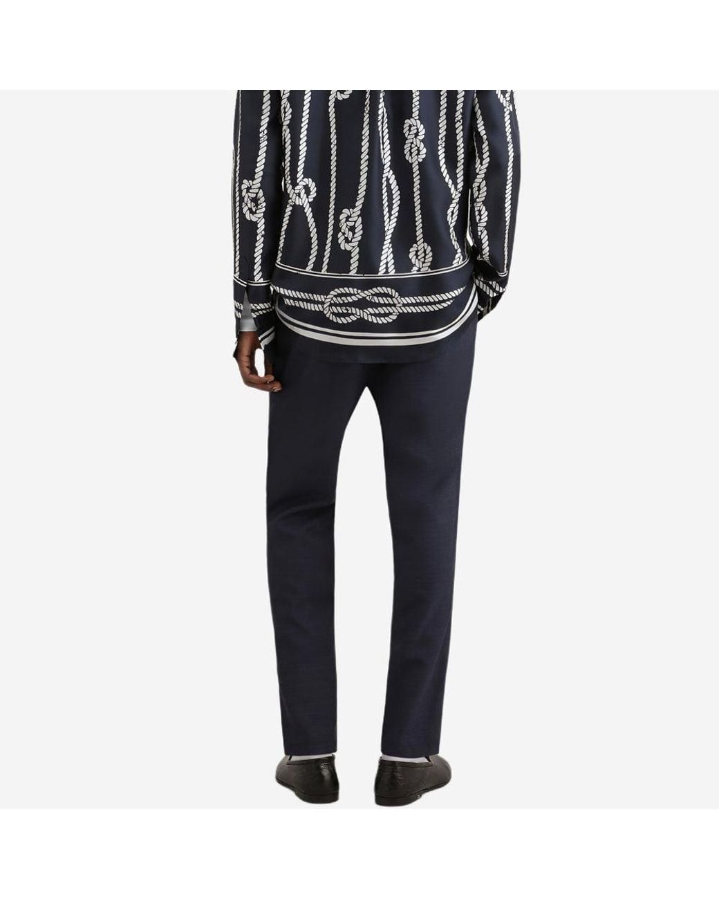 Dolce & Gabbana Blue Virgin-Wool Jogging Trousers for men