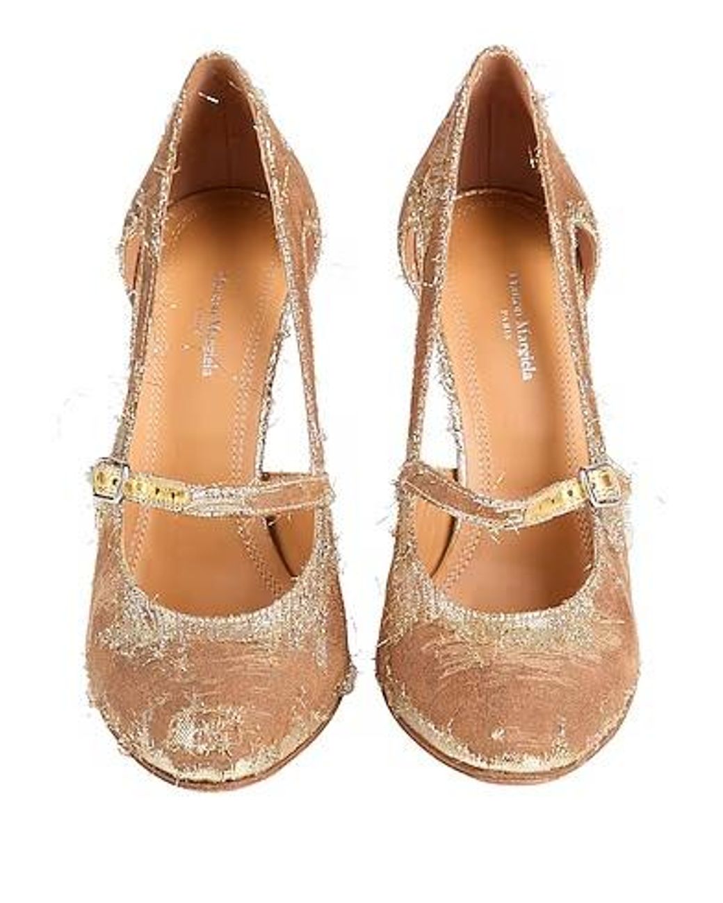 Maison Margiela Natural Woven Mary Jane High Heels