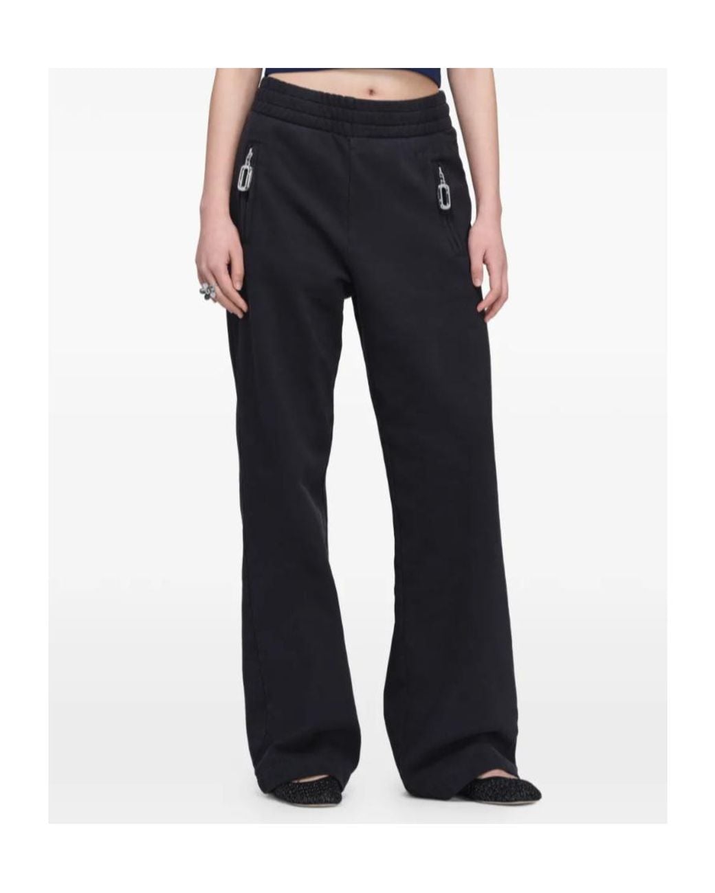 Marc Jacobs Blue Logo Zip Detail Joggers