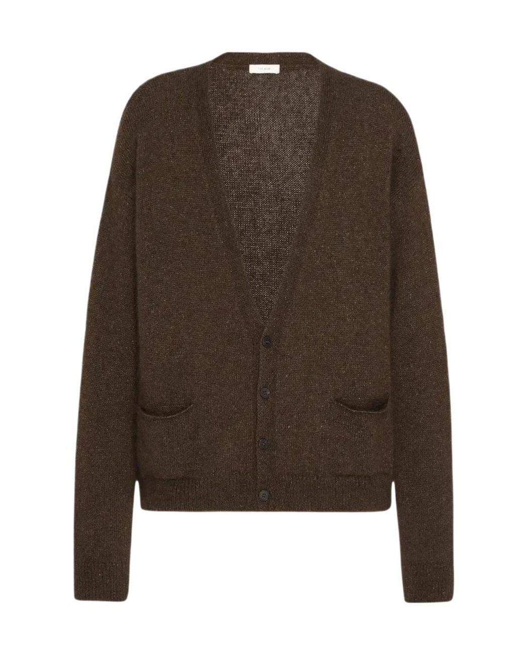 The Row Brown V-Neck Cardigan for men