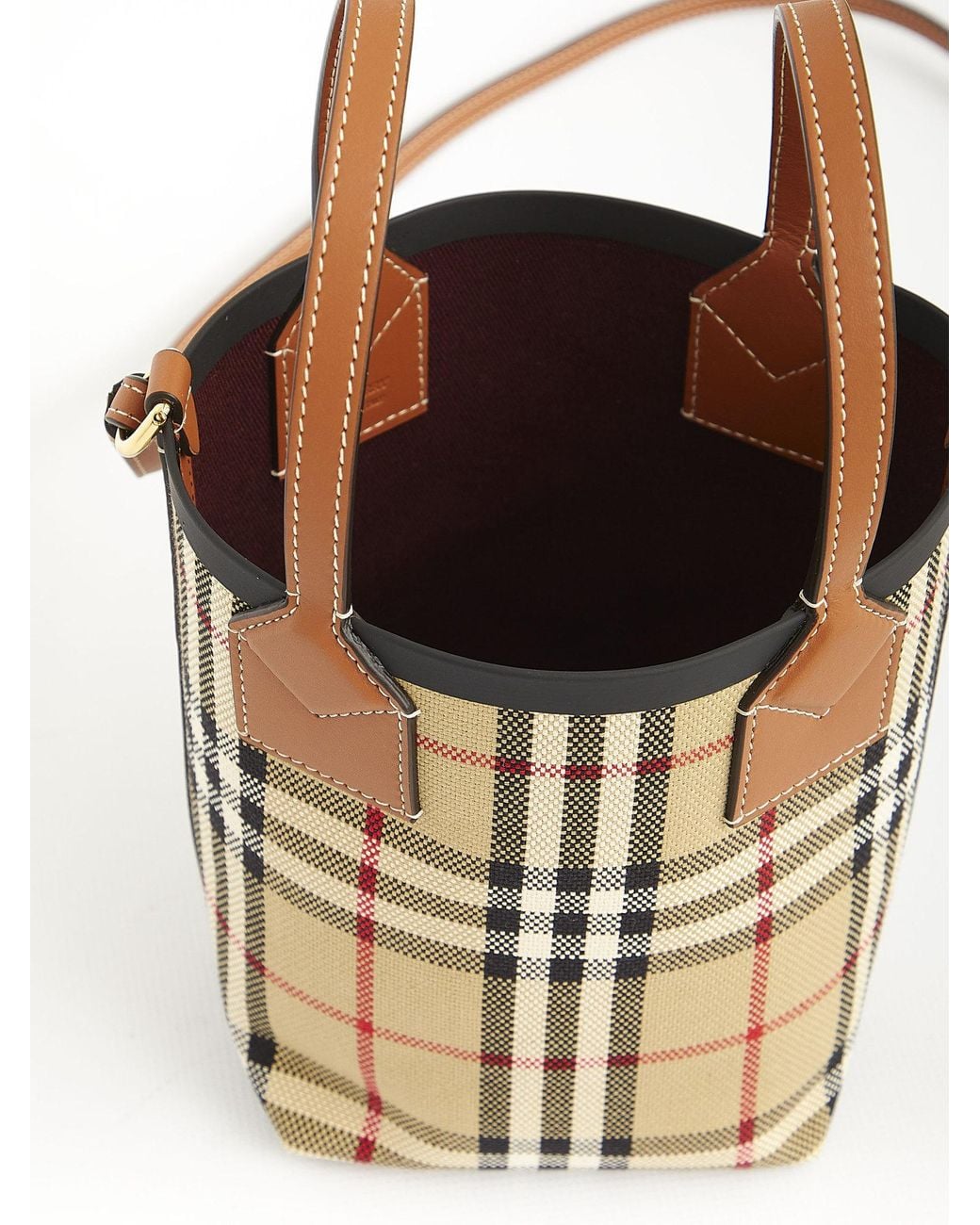 Burberry Multicolor London Checked Mini Tote Bag