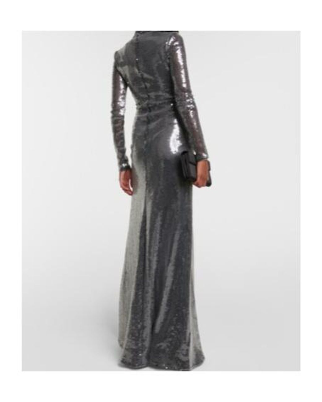 David Koma Multicolor Sequined Mockneck Gown