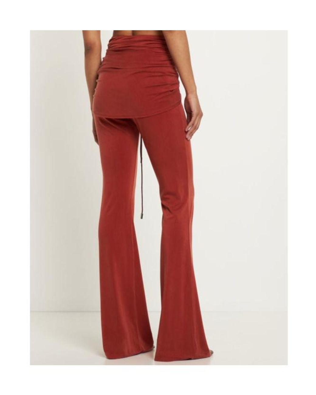 Jacquemus Red Le Pantalon Espelho Cupro Wide Pants