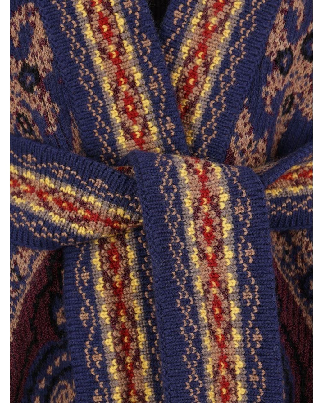 Etro Blue Belted Cape