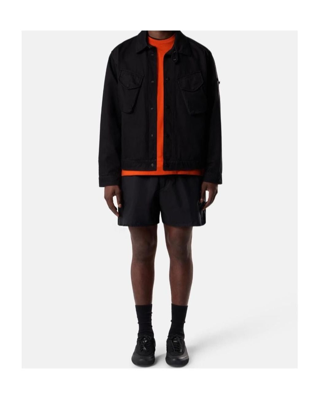 Stone Island Blue Logo Patch Elasticated Waistband Shorts for men