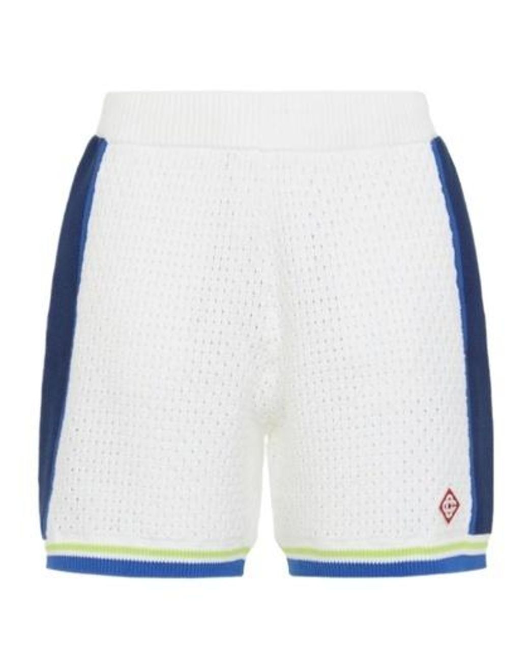 Casablanca Blue Openwork Knit Shorts for men