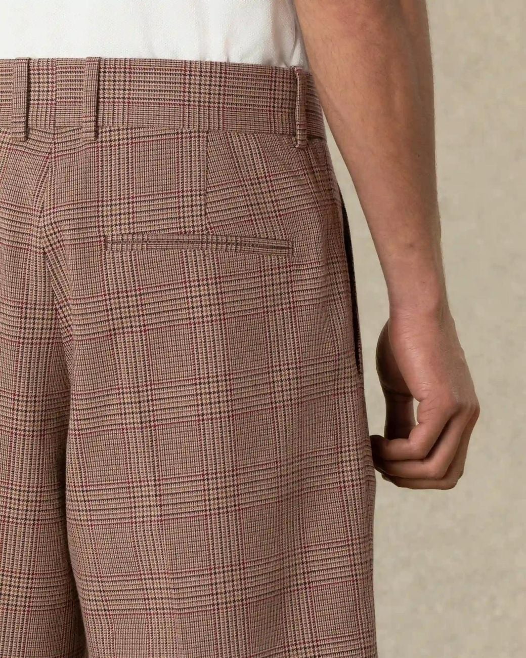 Drole de Monsieur Brown Prince Of Wales Tailored Shorts for men