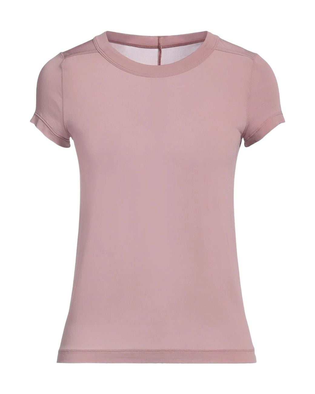 Rick Owens Pink Plain Colour T-Shirt