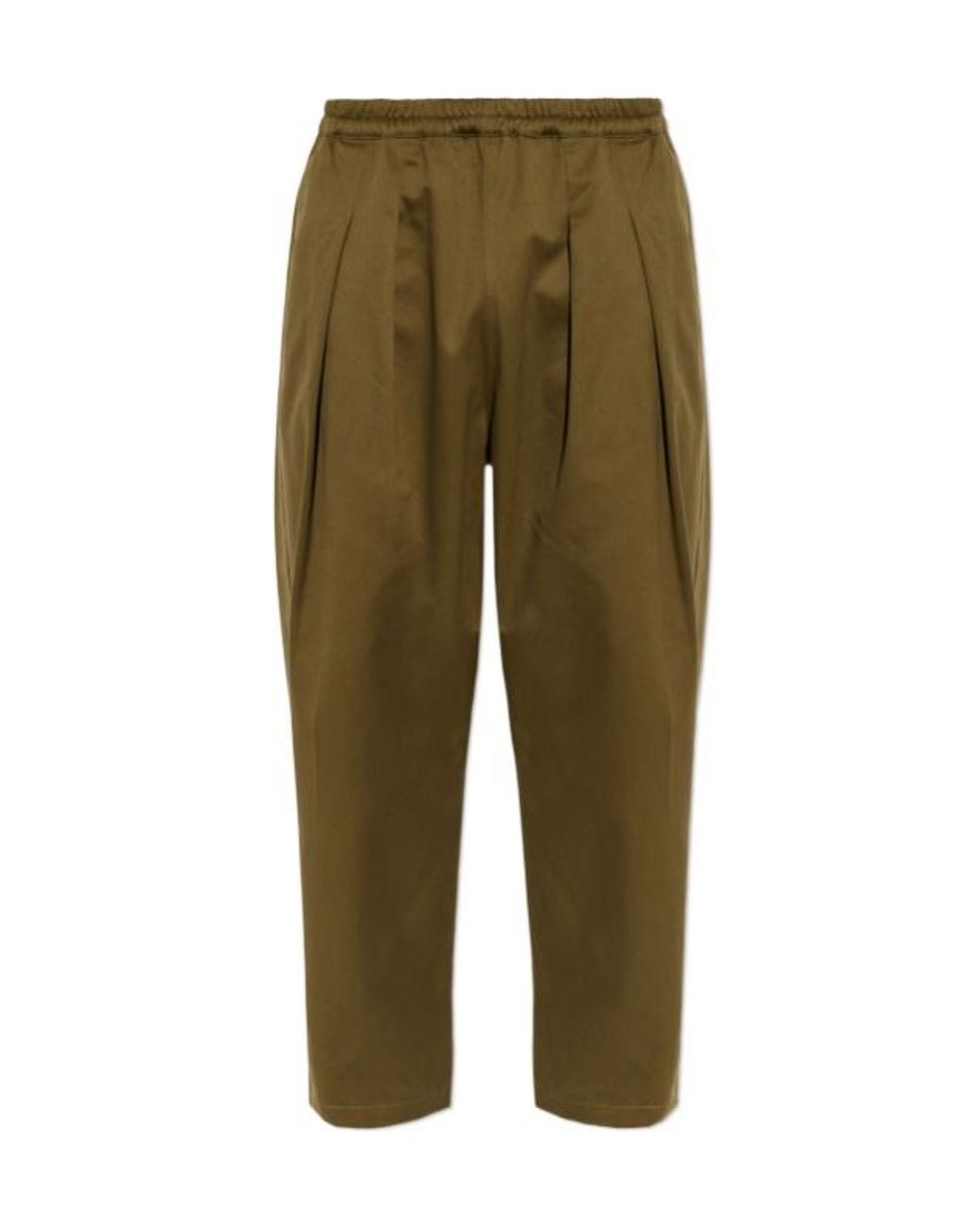 Maison Margiela Green Straight-Leg Elasticated Waistband Pants for men
