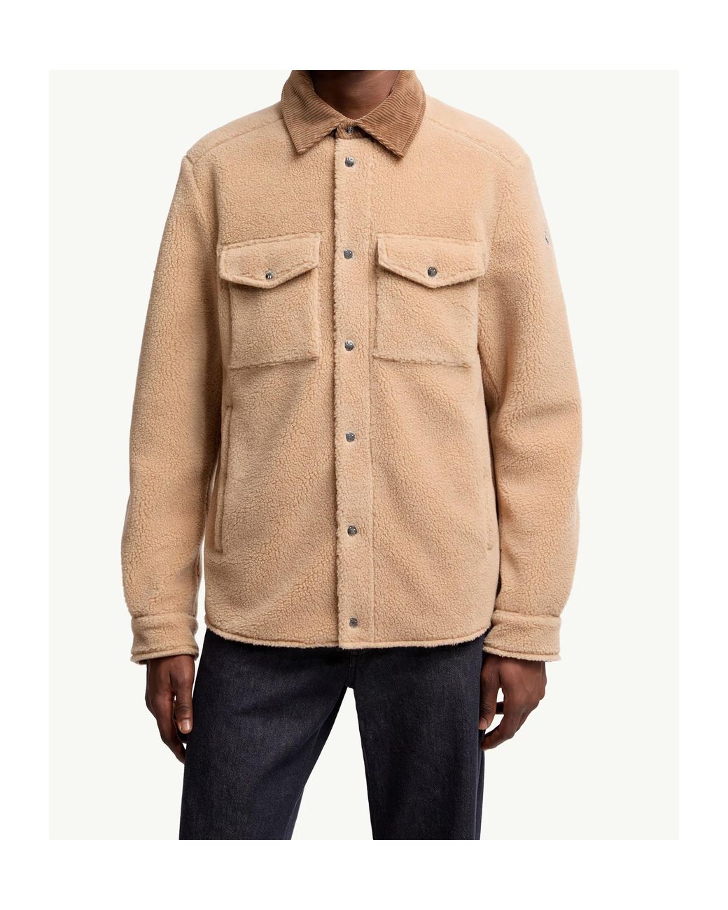 Moncler Brown Button-Up Long Sleeved Overshirt for men