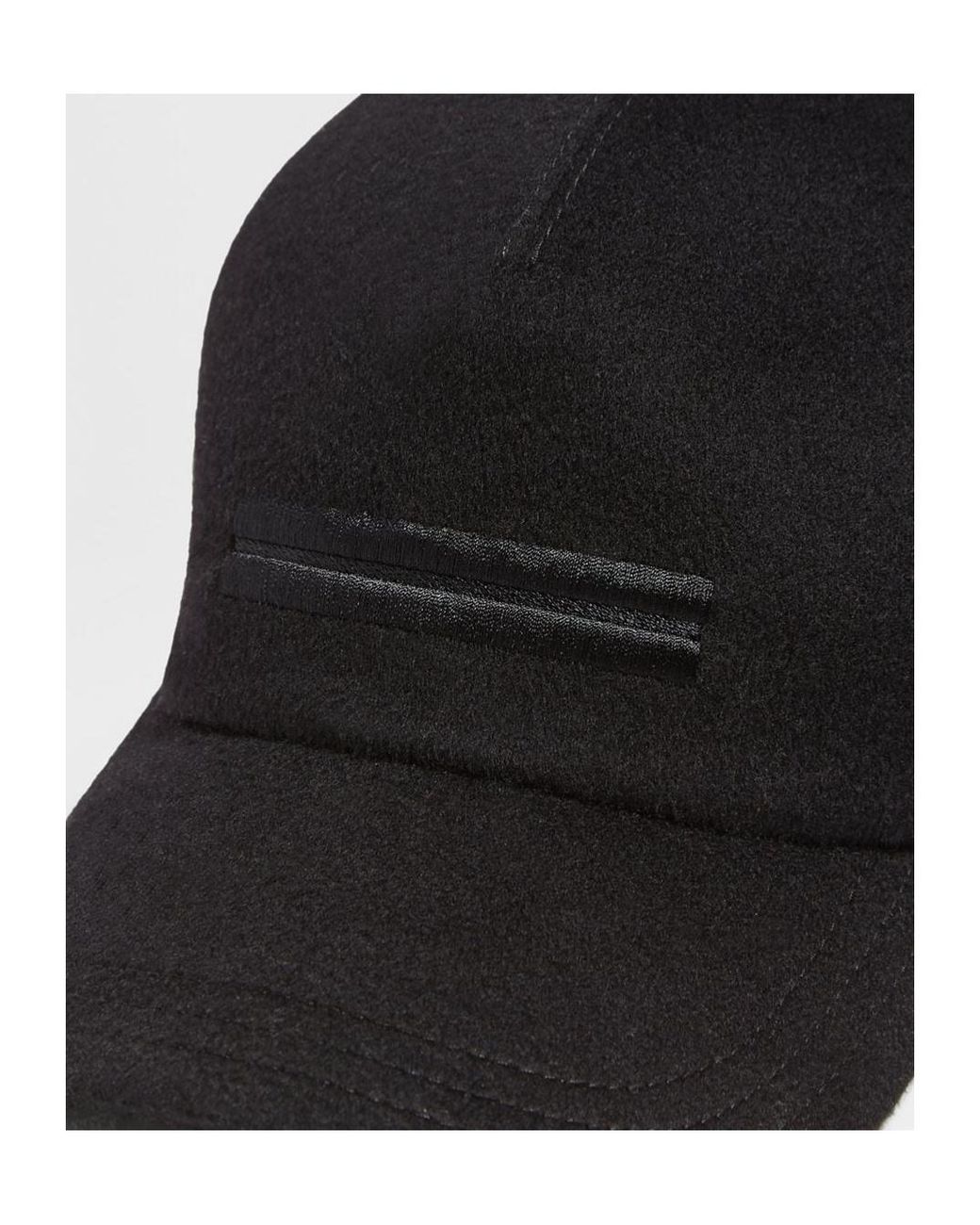 Zegna Black Oasi Cashmere Baseball Cap for men