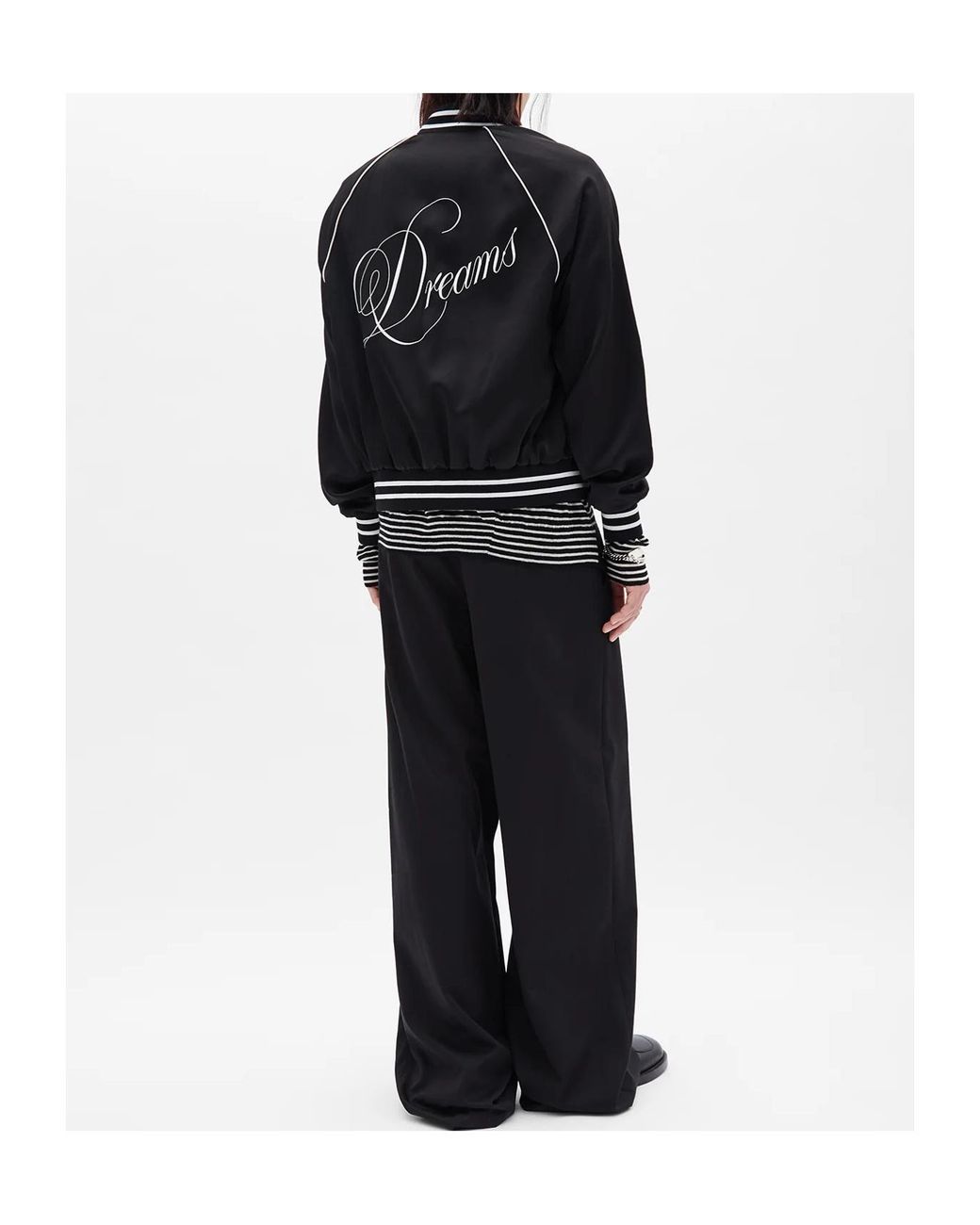Ann Demeulemeester Black Esko Slim Fit Raglan Bomber Jacket for men