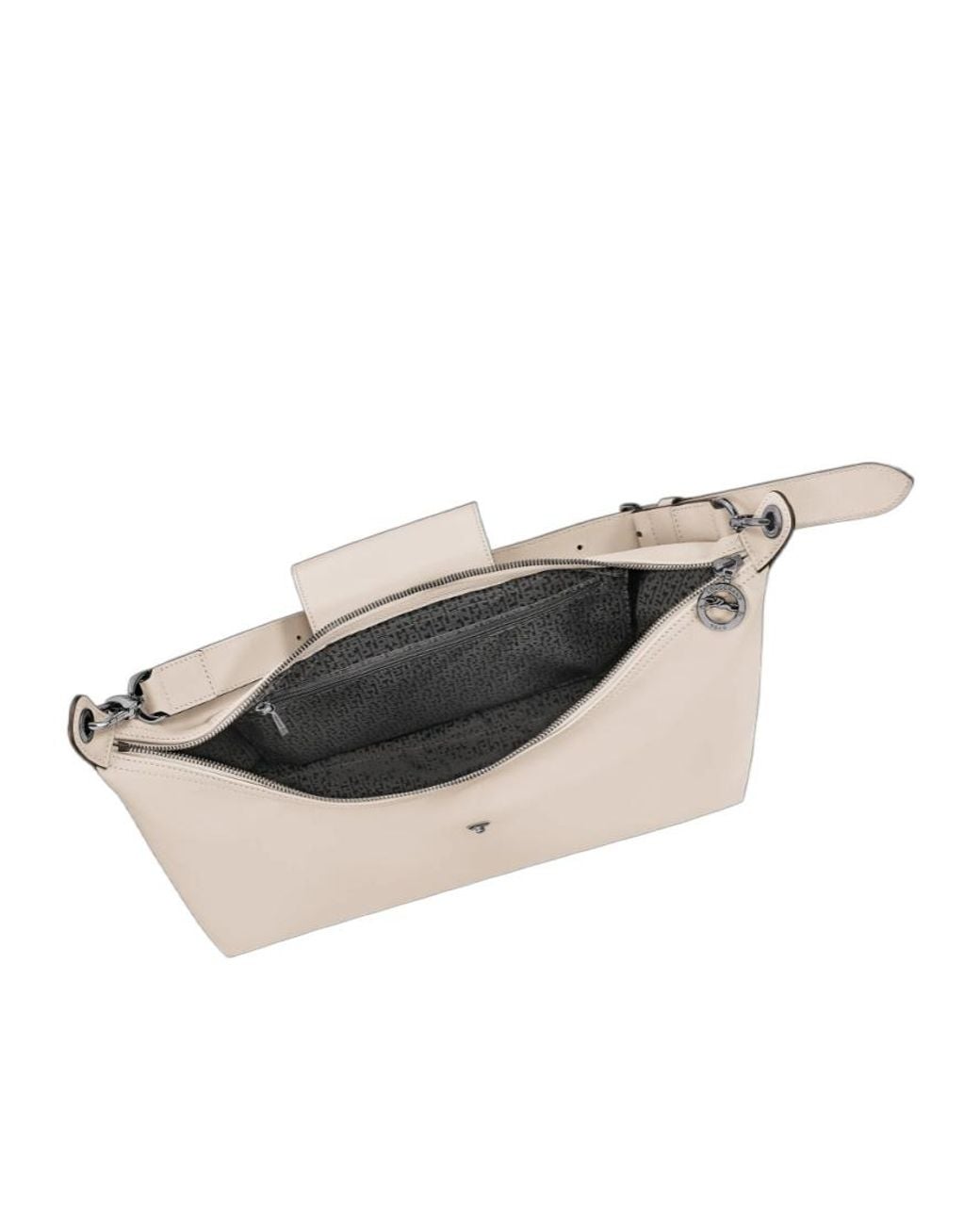 Longchamp White Flap Detail Shoulder Bag