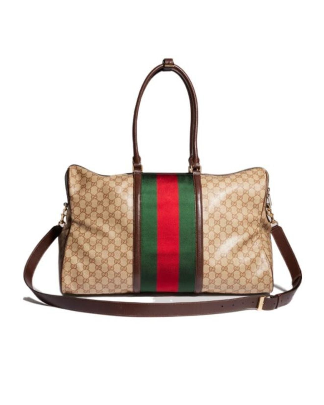 Gucci Brown Gg Monogrammed Medium Duffle Bag for men