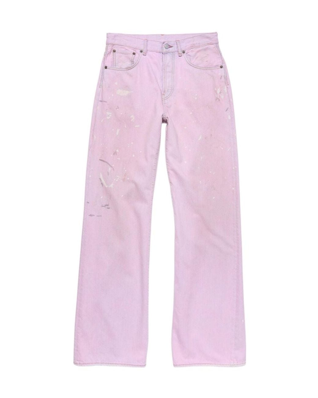 Acne Pink Belt Loop Jeans