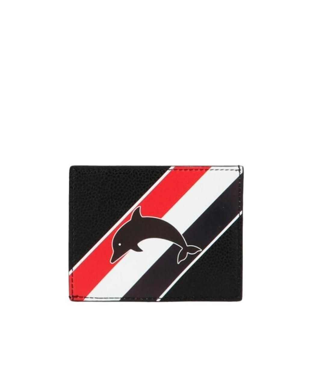 Thom Browne Red Classic Three-Stripe Card Bag for men