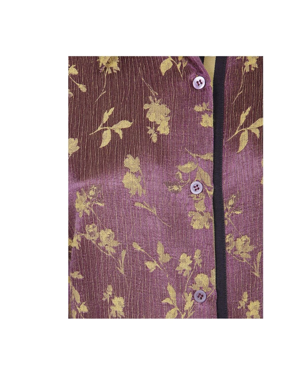 Dries Van Noten Brown Jacquard Shirt