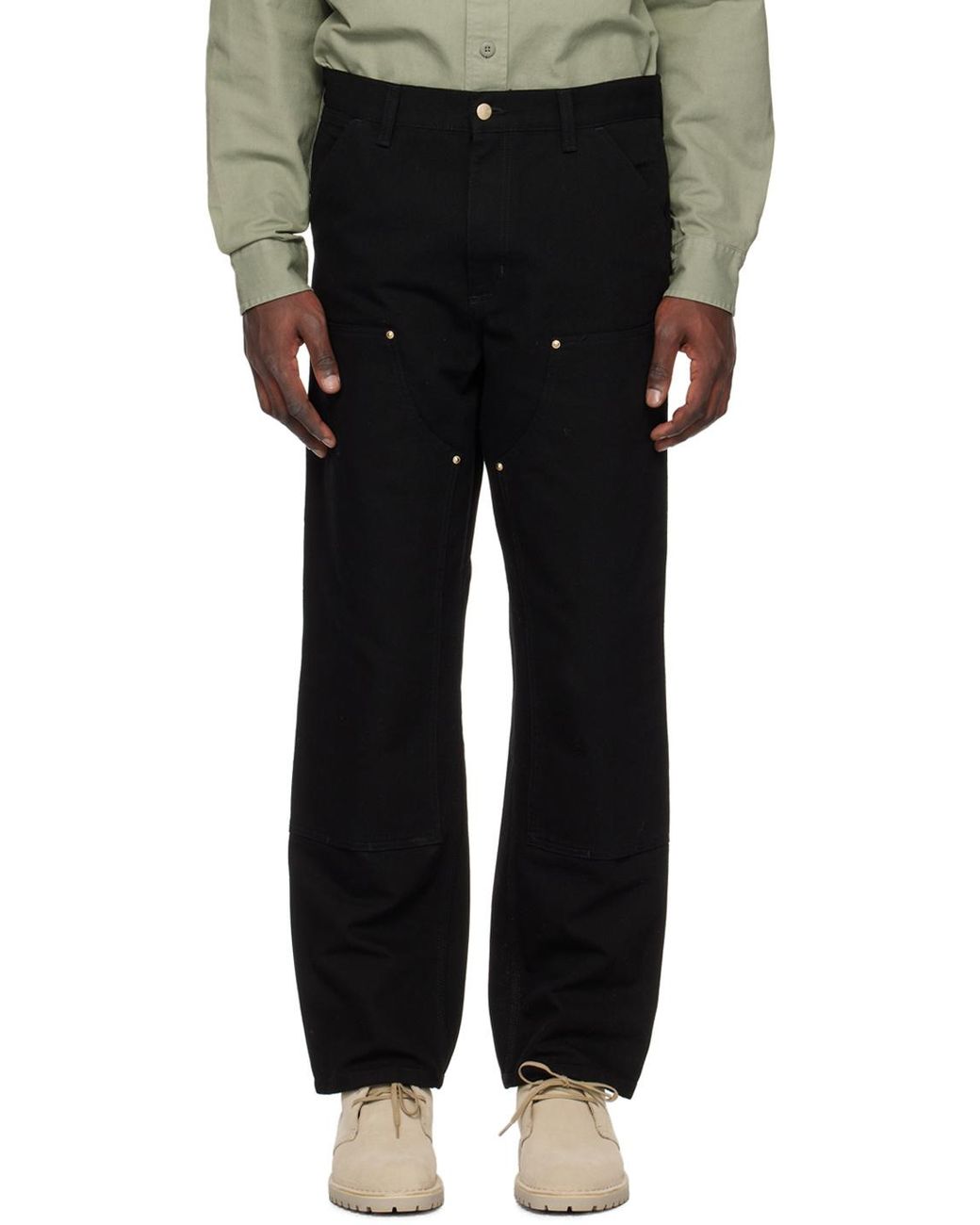 Carhartt Black Double Knee Pants for men