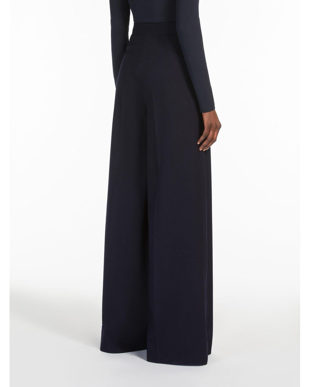 Max Mara Blue Wide-Leg Trousers