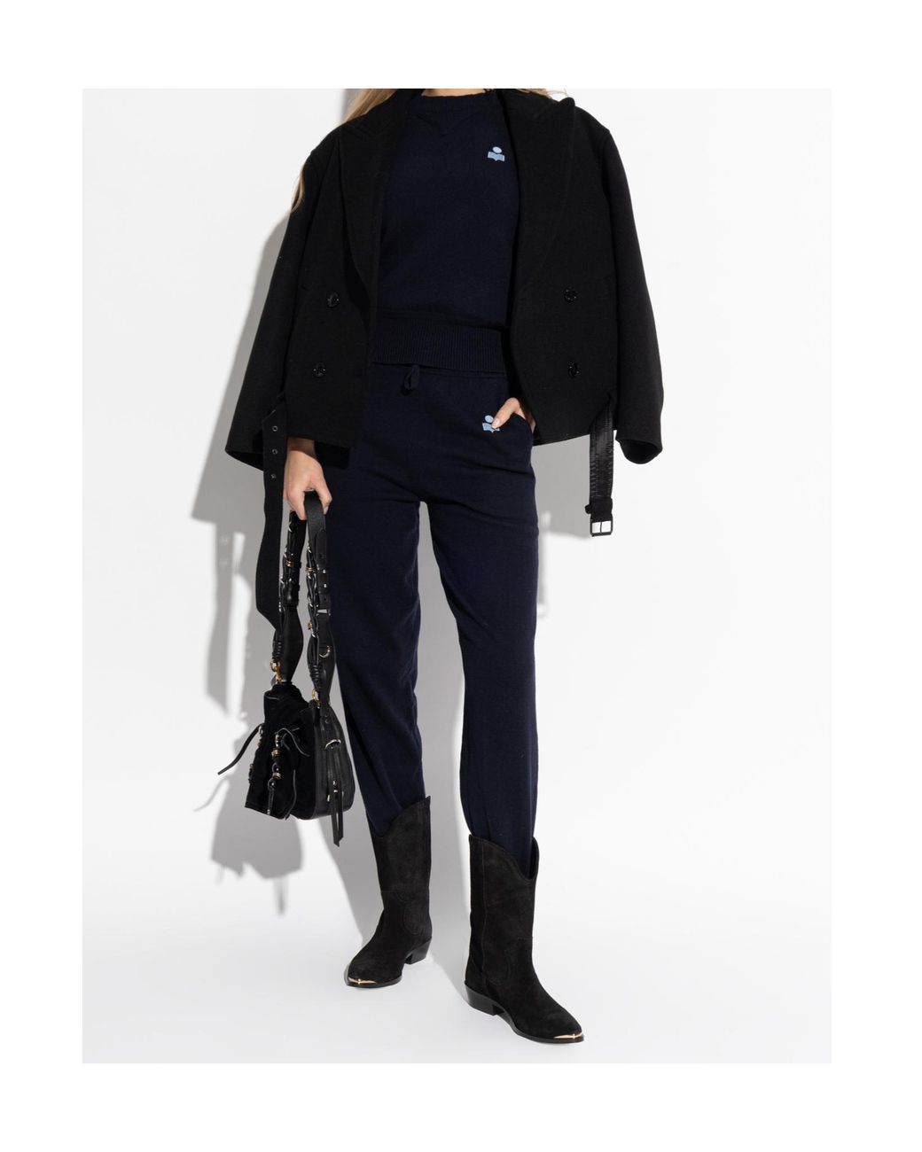 Isabel Marant Black Block-Heel Cowboy Boots