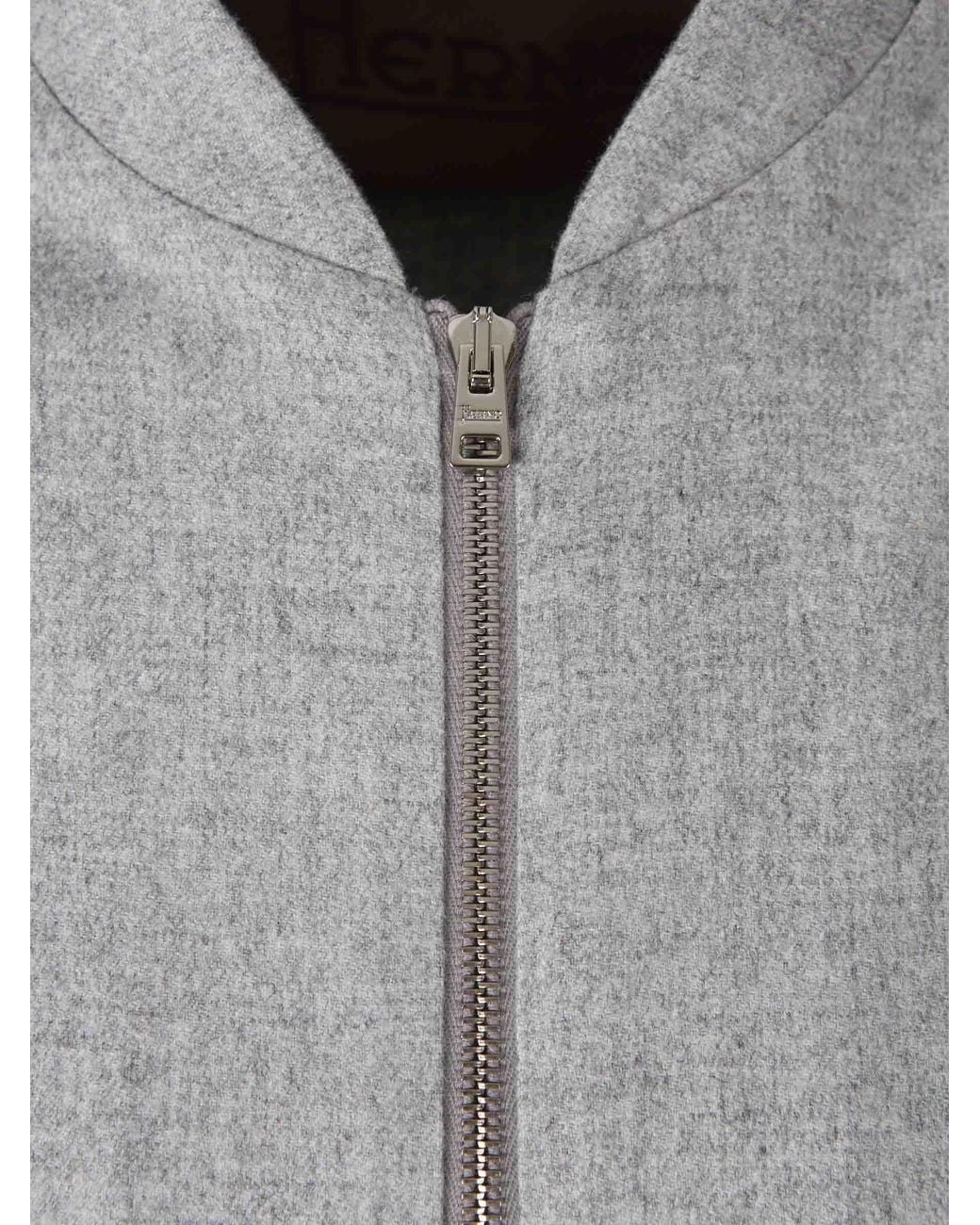 Herno Gray Zip-Up Drawstring Jacket