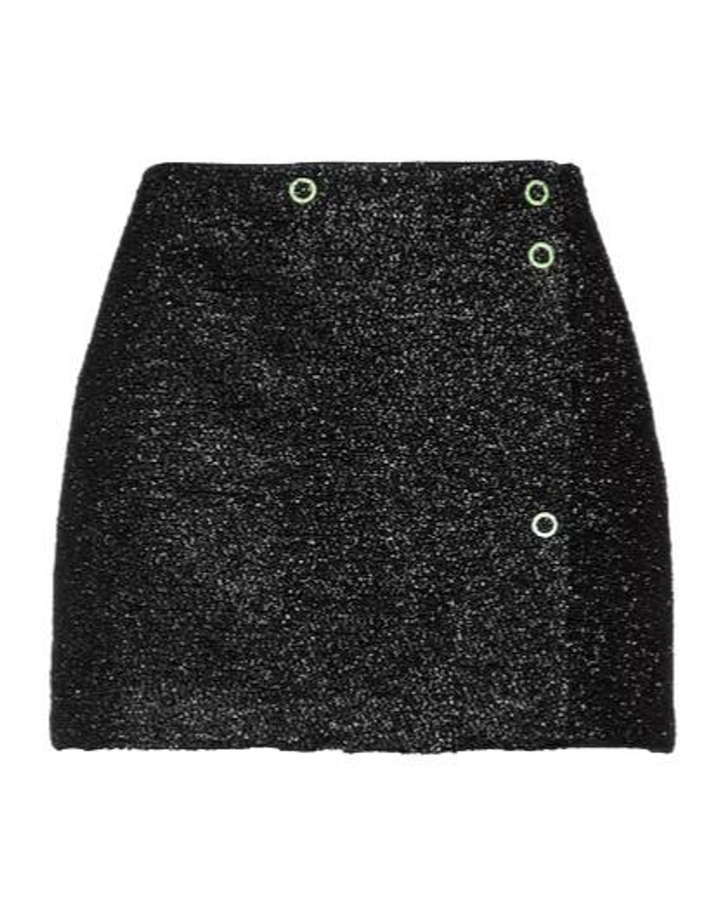 Ganni Black Simple Woolen Pencil Skirt