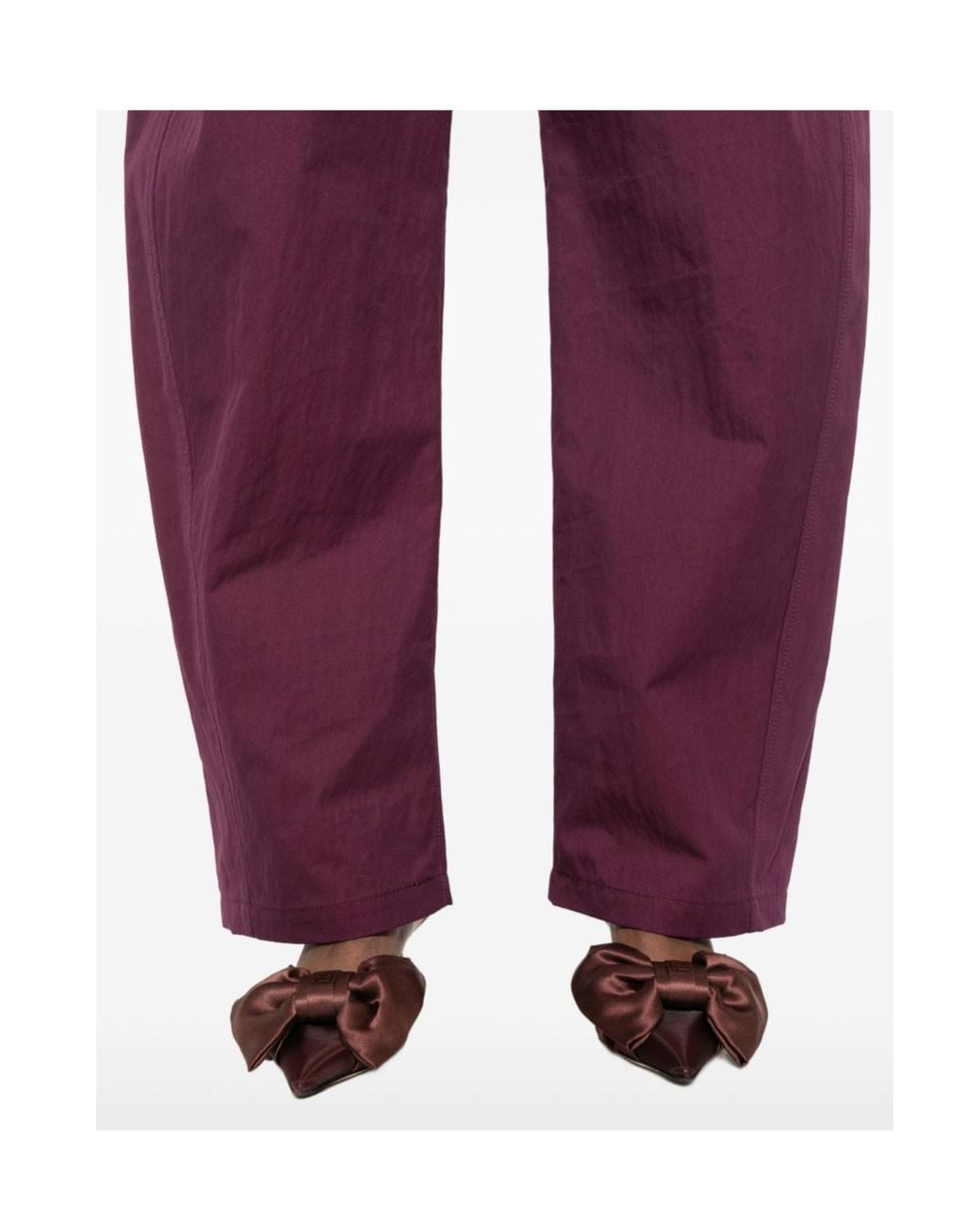 Magda Butrym Purple Drawstring Casual Trousers