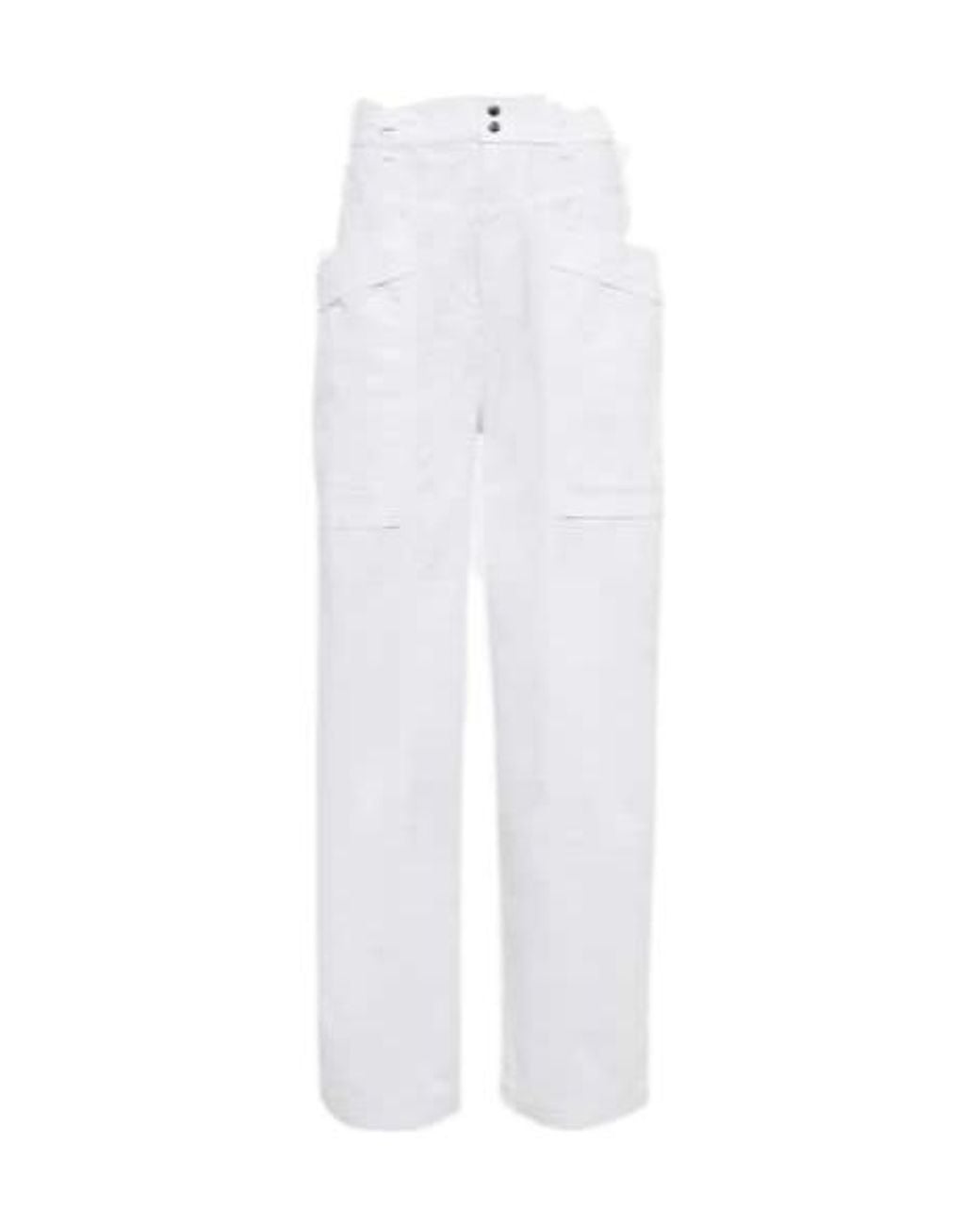 Isabel Marant White Highrise Cotton Pants