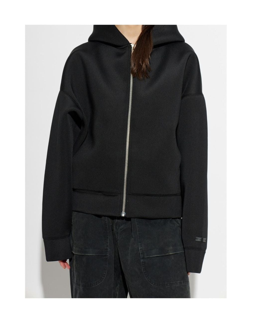 Entire studios Black Zip-Up Oversized Hoodie for men